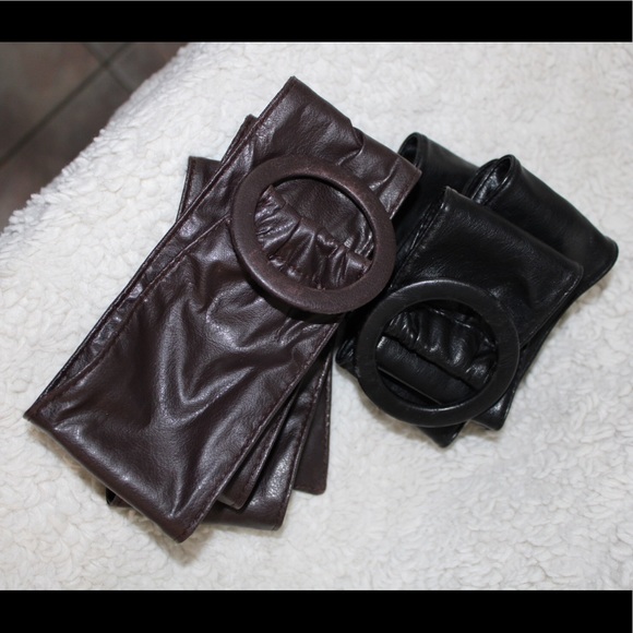 Accessories - Lot of 2 Vintage Faux Leather Fashion Belts M/L